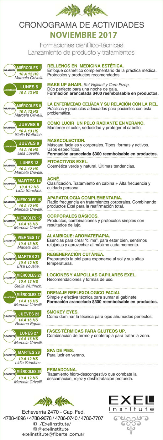 PROGRAMACION NOVIEMBRE 2017